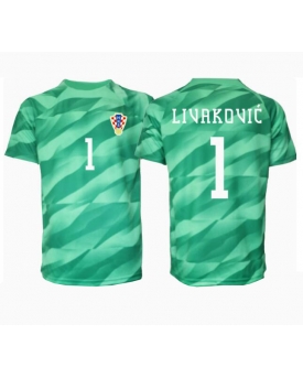 Croazia Dominik Livakovic #1 Portiere Maglia Gara Trasferta Repliche Europei 2024